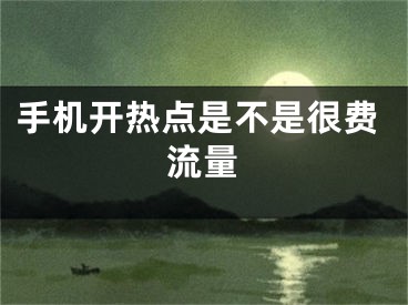 手機(jī)開熱點(diǎn)是不是很費(fèi)流量