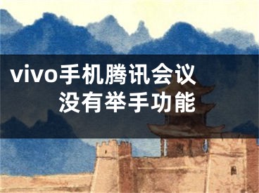 vivo手機(jī)騰訊會(huì)議沒有舉手功能