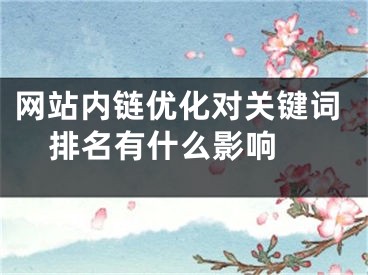 網(wǎng)站內(nèi)鏈優(yōu)化對關鍵詞排名有什么影響 