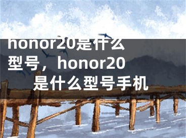 honor20是什么型號(hào)，honor20是什么型號(hào)手機(jī)