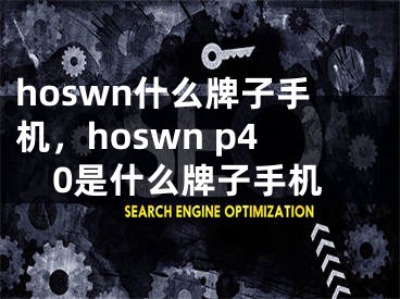 hoswn什么牌子手機(jī)，hoswn p40是什么牌子手機(jī)