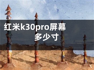 紅米k30pro屏幕多少寸