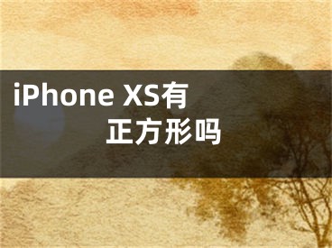 iPhone XS有正方形嗎