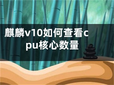 麒麟v10如何查看cpu核心數(shù)量