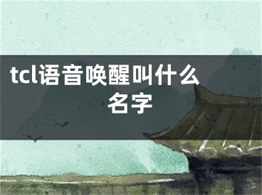 tcl語音喚醒叫什么名字