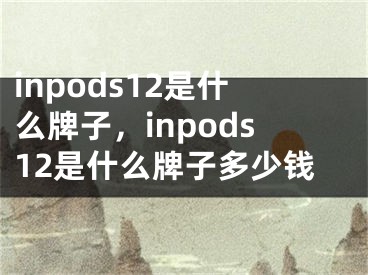 inpods12是什么牌子，inpods12是什么牌子多少錢