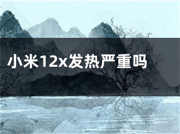 小米12x發(fā)熱嚴(yán)重嗎