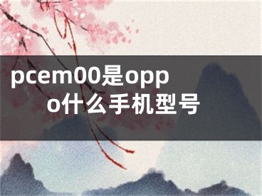 pcem00是oppo什么手機(jī)型號(hào)