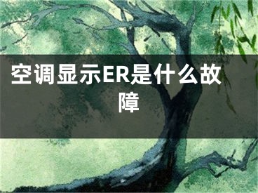 空調(diào)顯示ER是什么故障