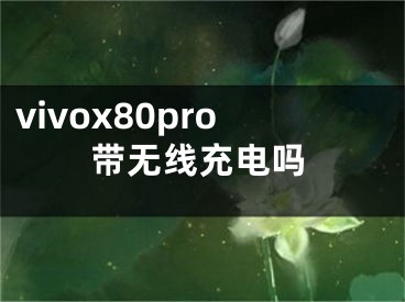 vivox80pro帶無線充電嗎