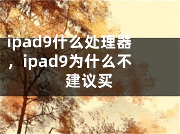 ipad9什么處理器，ipad9為什么不建議買