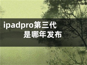 ipadpro第三代是哪年發(fā)布