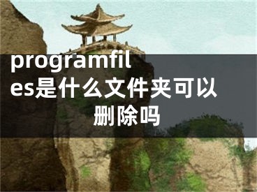 programfiles是什么文件夾可以刪除嗎