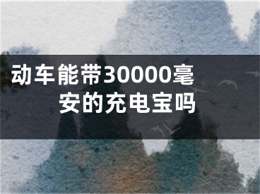 動(dòng)車能帶30000毫安的充電寶嗎