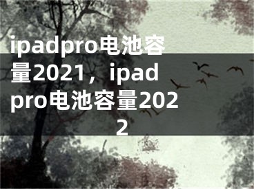 ipadpro電池容量2021，ipadpro電池容量2022