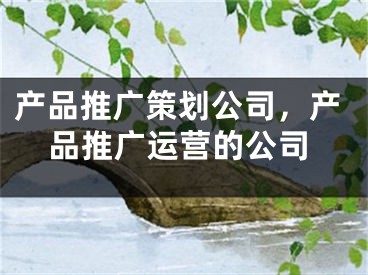 產(chǎn)品推廣策劃公司，產(chǎn)品推廣運營的公司