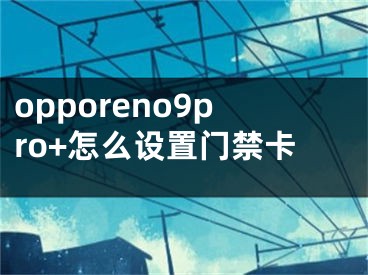 opporeno9pro+怎么設(shè)置門禁卡