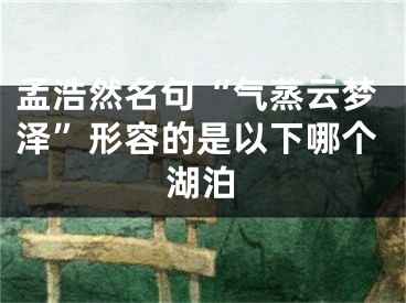 孟浩然名句“氣蒸云夢澤”形容的是以下哪個湖泊