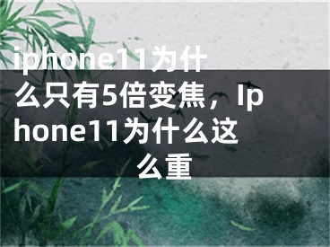 iphone11為什么只有5倍變焦，Iphone11為什么這么重