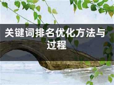 關(guān)鍵詞排名優(yōu)化方法與過程