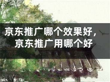 京東推廣哪個效果好，京東推廣用哪個好