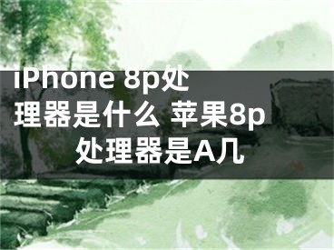 iPhone 8p處理器是什么 蘋果8p處理器是A幾