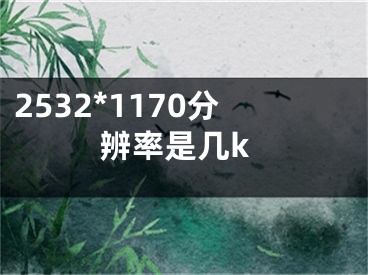 2532*1170分辨率是幾k