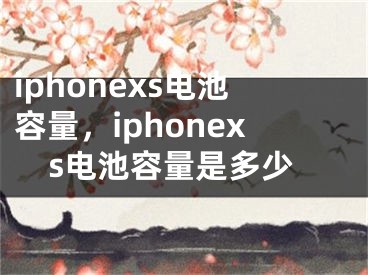 iphonexs電池容量，iphonexs電池容量是多少