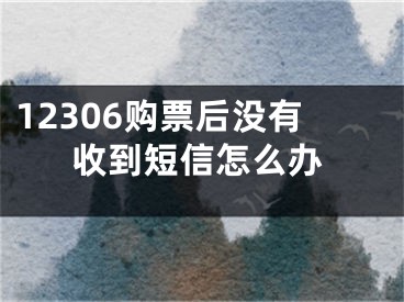 12306購票后沒有收到短信怎么辦