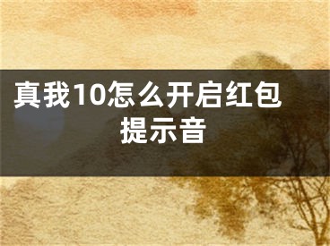 真我10怎么開啟紅包提示音