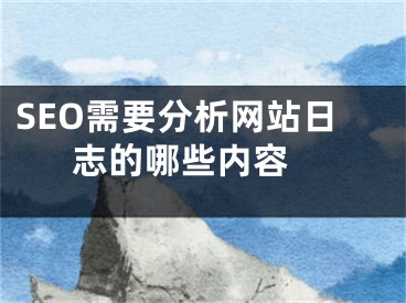 SEO需要分析網(wǎng)站日志的哪些內(nèi)容 