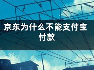 京東為什么不能支付寶付款