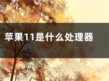 蘋果11是什么處理器