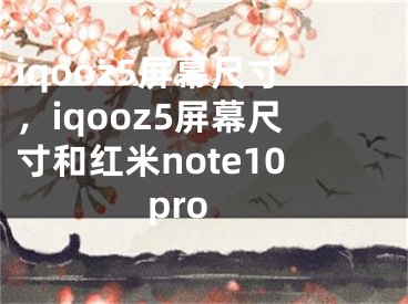 iqooz5屏幕尺寸，iqooz5屏幕尺寸和紅米note10pro