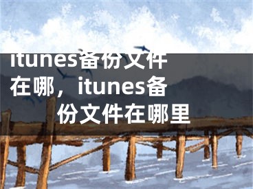 itunes備份文件在哪，itunes備份文件在哪里