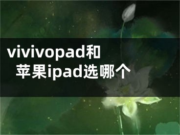 vivivopad和蘋(píng)果ipad選哪個(gè)