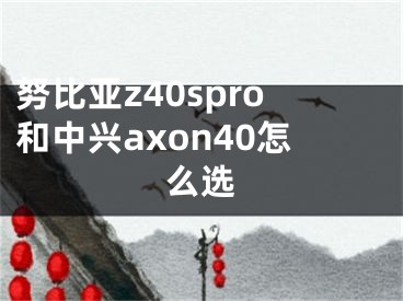 努比亞z40spro和中興axon40怎么選