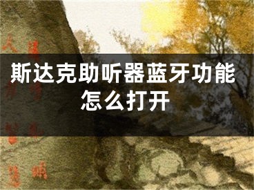 斯達(dá)克助聽器藍(lán)牙功能怎么打開