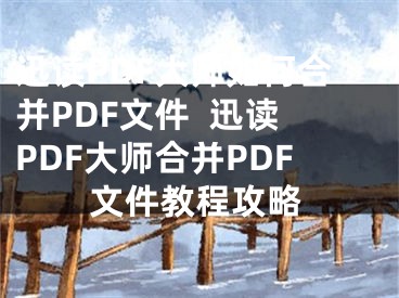 迅讀PDF大師如何合并PDF文件  迅讀PDF大師合并PDF文件教程攻略