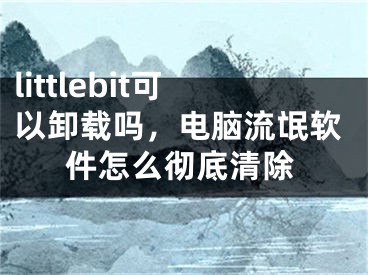 littlebit可以卸載嗎，電腦流氓軟件怎么徹底清除