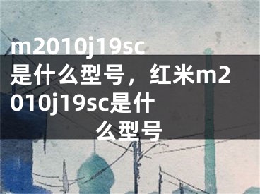 m2010j19sc是什么型號，紅米m2010j19sc是什么型號