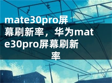 mate30pro屏幕刷新率，華為mate30pro屏幕刷新率