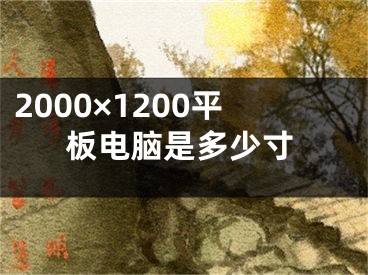 2000×1200平板電腦是多少寸