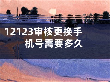 12123審核更換手機號需要多久