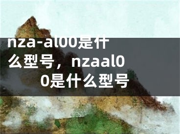 nza-al00是什么型號，nzaal00是什么型號