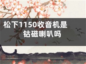 松下1150收音機是鈷磁喇叭嗎