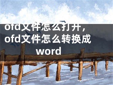 ofd文件怎么打開，ofd文件怎么轉(zhuǎn)換成word