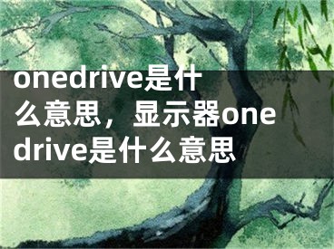 onedrive是什么意思，顯示器onedrive是什么意思