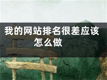 我的網(wǎng)站排名很差應(yīng)該怎么做 