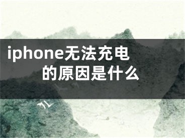 iphone無法充電的原因是什么